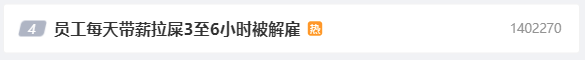 员工带薪如厕6小时被辞退，反手向公司索赔20万元！法院这样判……