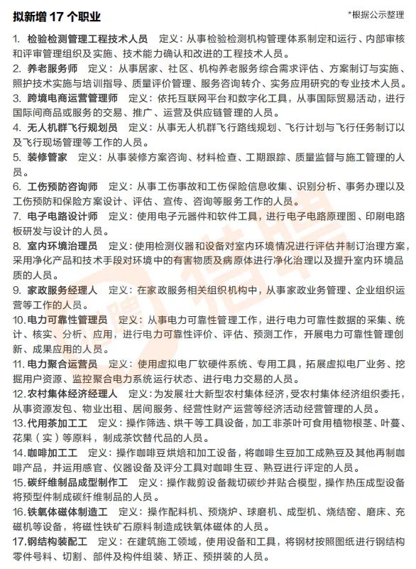 新增17个新职业和42个新工种,这里面藏着哪些机会?
